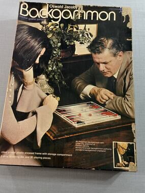 Vintage 1970s Pressman Oswald Jacoby Backgammon Game Complete Read Description